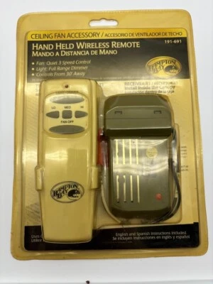 Hampton Bay Ceiling Fan Hand Held Wireless Remote Control New Sealed SKU 191 691 - Image 1 of 2