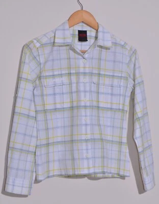 Mammut 女式格子长袖衬衫户外远足步行 XS 码 — 第 1/4 张图片