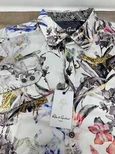 New Robert Graham BURKE Leopard Floral 100% Cotton Classic Fit Men's XL - Picture 1 of 10