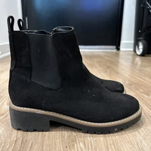 Kensie Kayla Ladies Chelsea Faux Suede Boot Black Size 7M USED - Picture 1 of 13