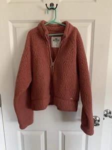 Hollister Girls Youth Size XS Salmon Cropped Fleece - Picture 1 of 3