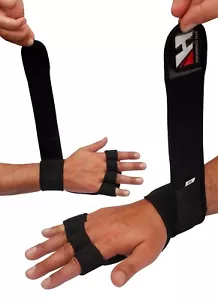 GYM BODYBUILDING WEIGHT LIFTING CROSSFIT LONG WRIST WRAP SUPPORT FITNESS GLOVES - Picture 1 of 11