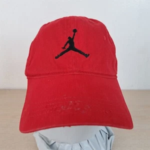 JORDAN JUMPMAN BLACK LOGO YOUTH ADJUSTABLE STRAPBACK BASEBALL HAT/CAP RED, SPORT - Picture 1 of 16
