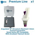 DSI Dental Implant Angulated 15° Zirconium Abutment Conical Nobel Active RP 1.5