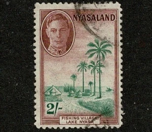 1945 KG VI 2/- Emerald & Maroon SG 153 Fine CDS Used From My Collection - Picture 1 of 2