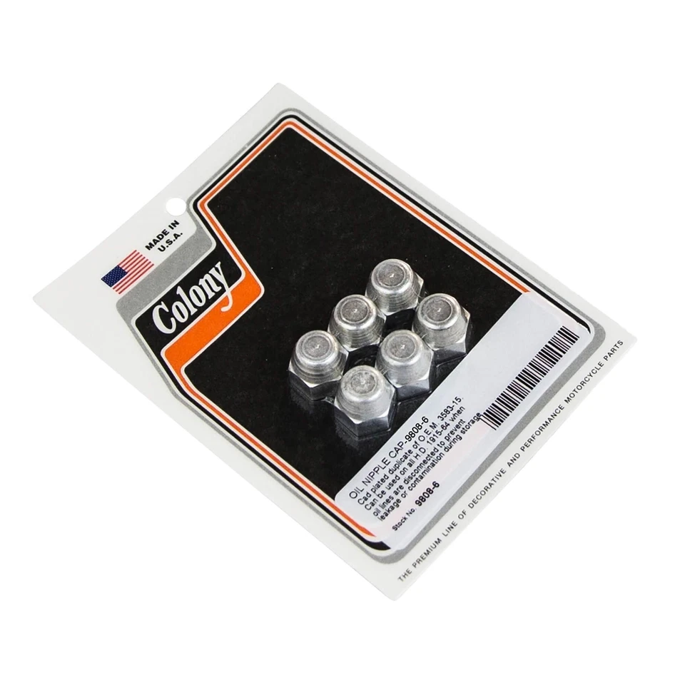 Tapa de pezón de aceite #9808-6 1915-1964 Harley-Davidson todos los modelos enchapado en CAD Colony Ma Foto 1 de 1