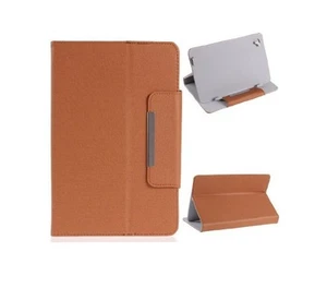 NSSTAR Universel Texturé Simili Cuir Étui Folio Tablette PC Android Brun Protec - Photo 1 sur 1