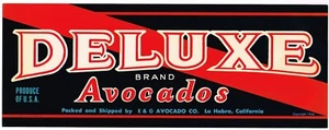 ORIGINAL VINTAGE CRATE LABEL AVOCADO LA HABRA 1946 CALIFORNIA ORANGE COUNTY  - Picture 1 of 1