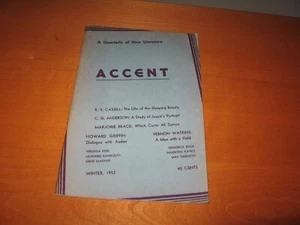 1952 Accent Literature, Watkins, Auden Interview, Swenson, Joyce, R.V. Cassill - Picture 1 of 2