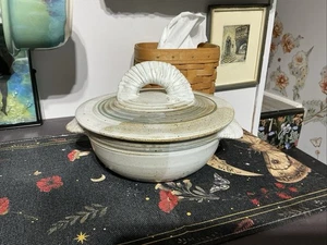 Beautiful Handcrafted Pottery Serving Dish With Vented Lid. Shenandoah Cnty VA - Picture 1 of 9