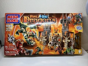 MEGA BLOKS Fire and Ice Dragons-Portal of Fire #9889-170 Pieces-2005 (NEW) - Picture 1 of 16