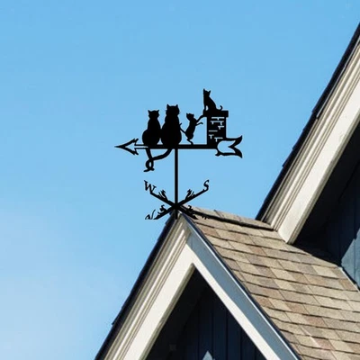 Girouette En Métal Style Rétro pour Chat, Montage sur Toit, pour Pelouse, - Immagine 1 di 4