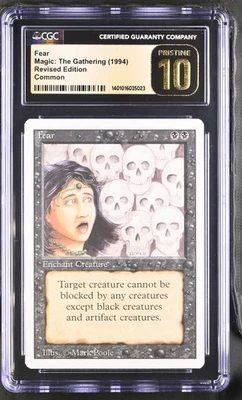 CGC 10 Pristine - Fear - Revised Edition - Vintage Magic The Gathering - Image 1 of 2