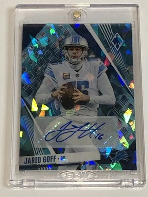 2023 Panini-Phoenix Football Jared Goff Blue Ice #27 Auto /25 Detroit Lions🔥🏈 - Image 1 of 2