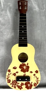 Leolani Ukulele OMI Honolulu Hawaii 4 String Band 18" Floral Design 96804 - Picture 1 of 8
