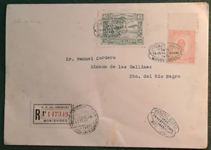 Uruguay 5c Rivera Imperforated Top Scares Error 1925 Airmail Flight Cover - Picture 1 of 3