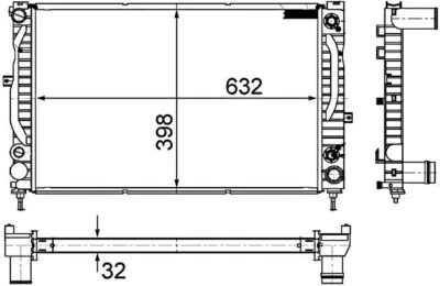 Radiador MAHLE para AUDI A4 Avant A6 Skoda Superb I VW Passat 95-08 8D0121251B Foto 1 de 4