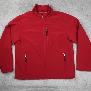 Johnston & Murphy Jacket Mens XL Red Soft Shell Full Zip Lined Casual Polyester - Bild 1 von 14