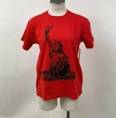 Obey Women's Recycled Organic T-Shirt Lady Liberty Red Size S NWT Shepard Fairey - Image 1 of 3
