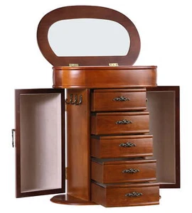 Cari Wood Jewelry Chest for Women Jewelry Box, Walnut Fast FREE SHIPPING - Imagen 1 de 12