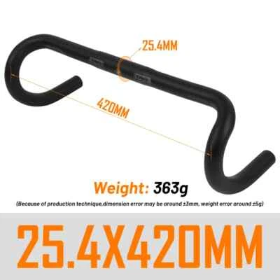 Road Bike Handlebar Racing Bike Bent Bar 25.4mm 380/400/420/440mm Bicycle Part - Image 1 of 4