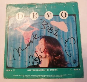 DEVO 7" 45 FREEDOM OF CHOICE SNOWBALL SIGNED AUTOGRAMM AUTOGRAMM - Bild 1 von 4