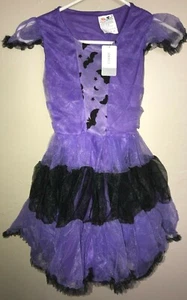 girls NEW purple black WITCH DRESS HALLOWEEN COSTUME full skirt bottom ZOEREA XL - Picture 1 of 2