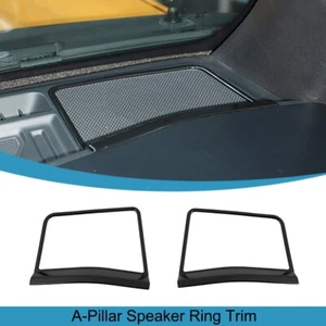 Para Ford Bronco 2021-2024 Negro Delantero Pilar A Altavoz Audio Anillo Cubierta Borde - Imagen 1 de 12