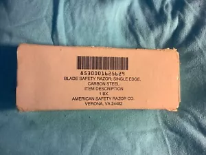 VINTAGE AMERICAN SAFETY RAZOR CO. BOX MIT EINKANTEN RASIERKLINGEN, NEU, 1992 - Bild 1 von 4