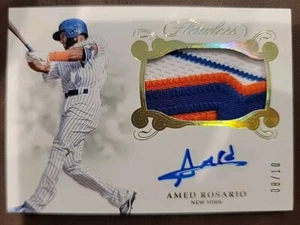 💥2018 Panini Flawless AMED ROSARIO Patch Auto 8/10 Gold RC - 💥 - Picture 1 of 2