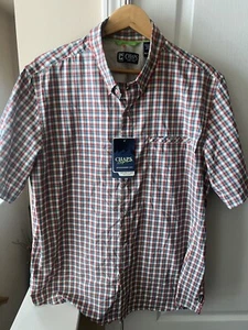 Chaps Shirt neu mit Etikett Herren XL rot Explorer Switchback normale Passform S/S auf Knopfleiste - Bild 1 von 4