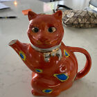 Vintage Goldcastle hand painted Ceramic Cat Teapot Japan. (chikusa) 28 oz