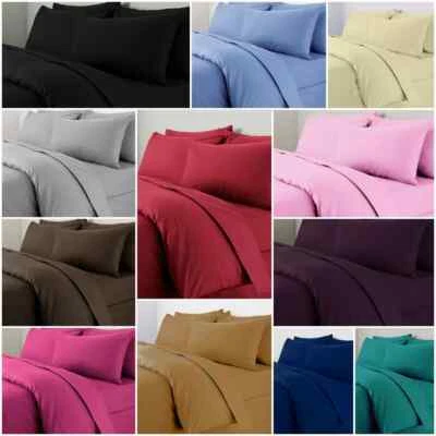SCALA BEDDING SALE 300 400 500 600 TC 100% Egyptian Cotton UK King Size Hotel Bedding's Solid
