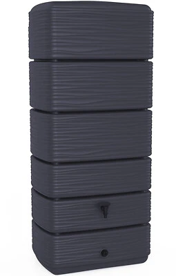 Wandtank Regenwassertank Regenwasserfass Säulentank 300 Liter anthrazit graphit - Bild 1 von 4