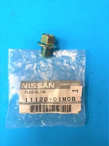 GENUINE NISSAN & INFINITI VARIOUS MODELS  OIL PAN DRAIN PLUG 11128-01M0B ! - Picture 1 of 1