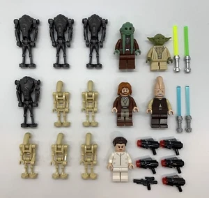 LEGO Star Wars BATTLE OF GEONOSIS Minifigure Lot Kit Fisto Yoda Excellent! - Picture 1 of 3
