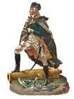 sehr selten XXL Napoleon Feldherr Pappe stark geprägt 23cm OblateGlanzbild Scrap