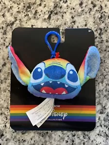 NEW Disney Rainbow Collection Stitch Plush Backpack Keychain Clip-on Hanger - Picture 1 of 3