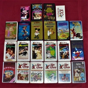 VINTAGE DISNEY VHS CLAMSHELL DIAMOND PINOCCHIO STORY BOOK CLASSICS POP ROCK 22ct - Picture 1 of 6