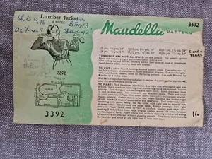 Vintage Kids Jacket Sewing Pattern Maudella 3392 Age 5 To 6 - Picture 1 of 3