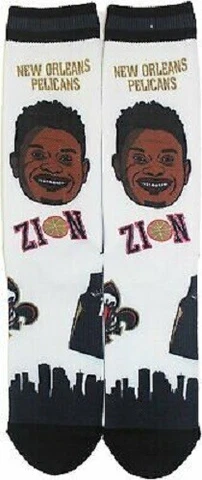 Zion Williamson New Orleans Pelicans NBA PKWY Pins Crew Socks Large Fits 6-12 Cover