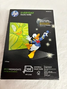 HP Everyday Photo Paper 4x6" Glossy 100 Sheets New and Sealed - Picture 1 of 5