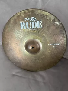 More details for vintage paiste 18” crash hammered cymbal, used great patina, use, display?