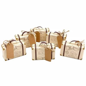 50x Koffer Gastgeschenke Hochzeit Taufe Baby Box Kommunion Schachtel Kraftpapier - Bild 1 von 7