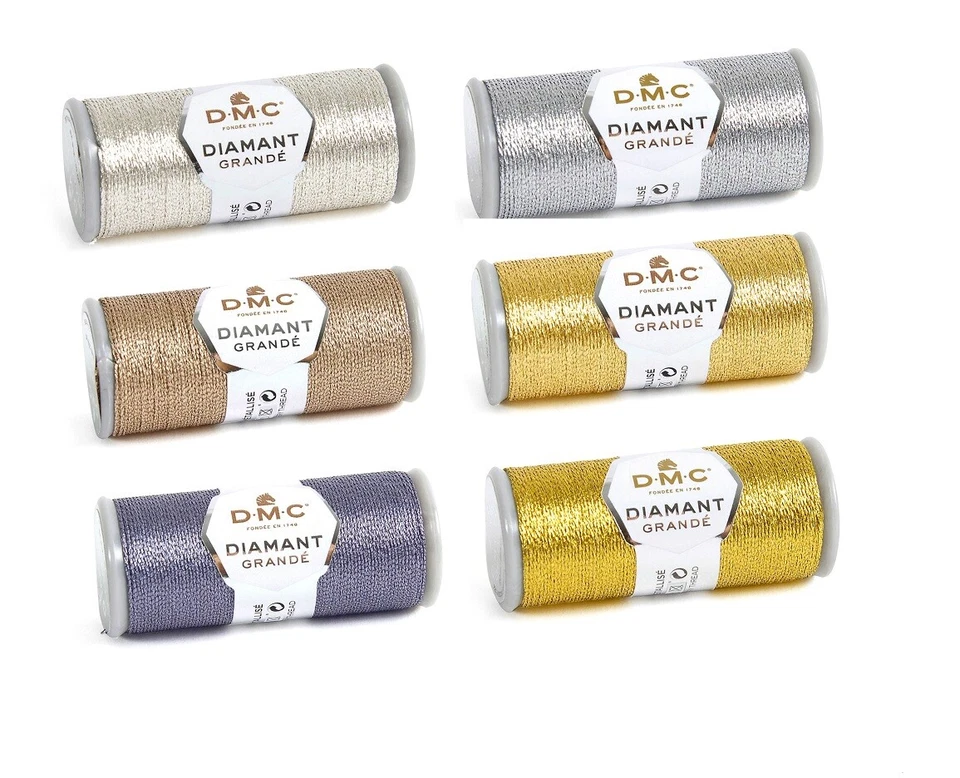 DMC Diamant Grande Metallic Thread 21.8-Yard - Choice of 6 individual Colors - Image 1 of 1