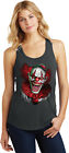 Scary Red Clown Womens Racerback Tank Top