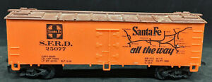 Life Like S.F.R.D. Santa Fe Grand Canyon Line Orange HO Scale Box Car. VINTAGE. 