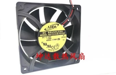 ADDA AD1224UB-F91GP DC24V 1.30A 12CM 12038 Inverter Cooling Fan - Image 1 of 4