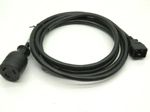 Female Twist Lock L6-30R to IEC 60320 C20 Male Adapter Power Cord Cable 20A - Picture 1 of 7