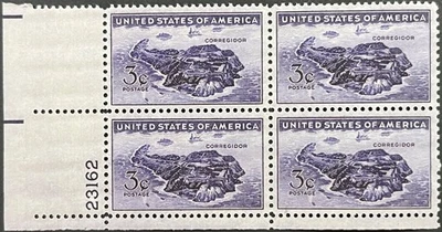 U.S. Scott #925, P.B. of 4, WWII Philippine Resistance on Corregidor, VF, MNH - Image 1 of 2